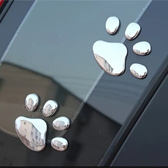 2PCS/Set 3D Cool Paw Print Car Stickers Dog & Cat Footprint Decals - Picture 6 of 10